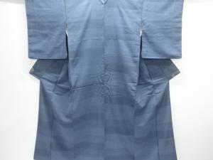 横段織り出しお召着物